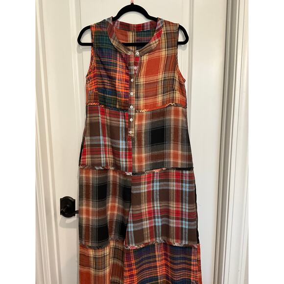 MSRP $79 ✨ Patchwork Cotton-Blend Wide-Leg Romper – Size S (Fits Up to L) ✨ - Picture 4 of 6